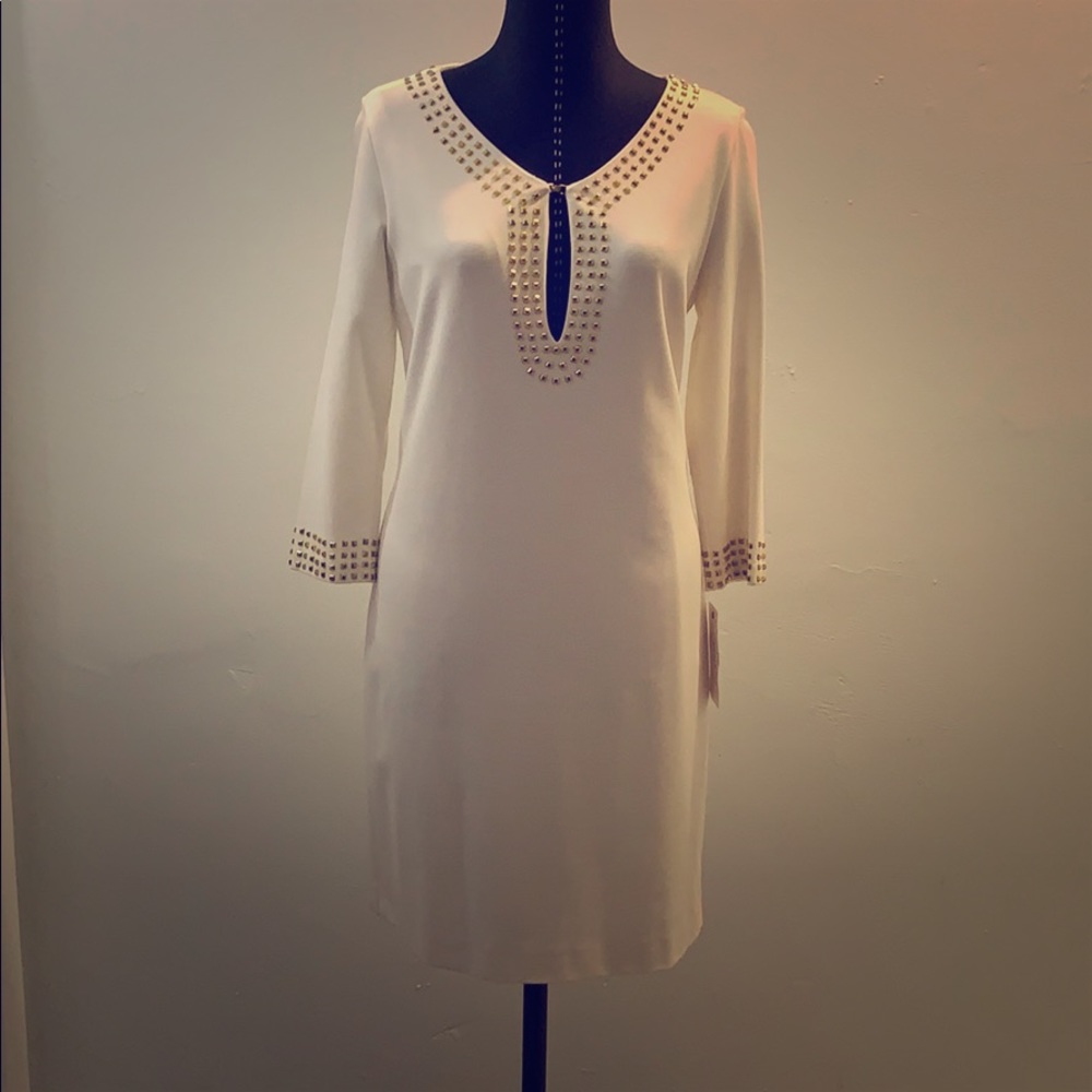 Cluny Ivory Studded Dress